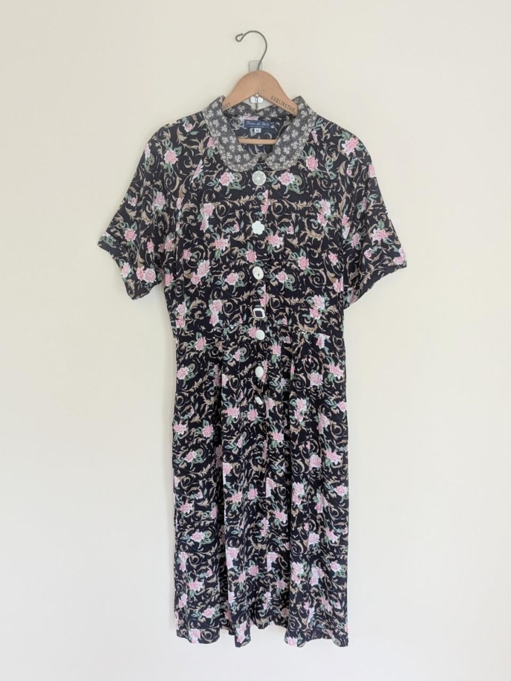 Vintage 90s Floral Maxi Dress - Button Up Prairie Maxi Dress